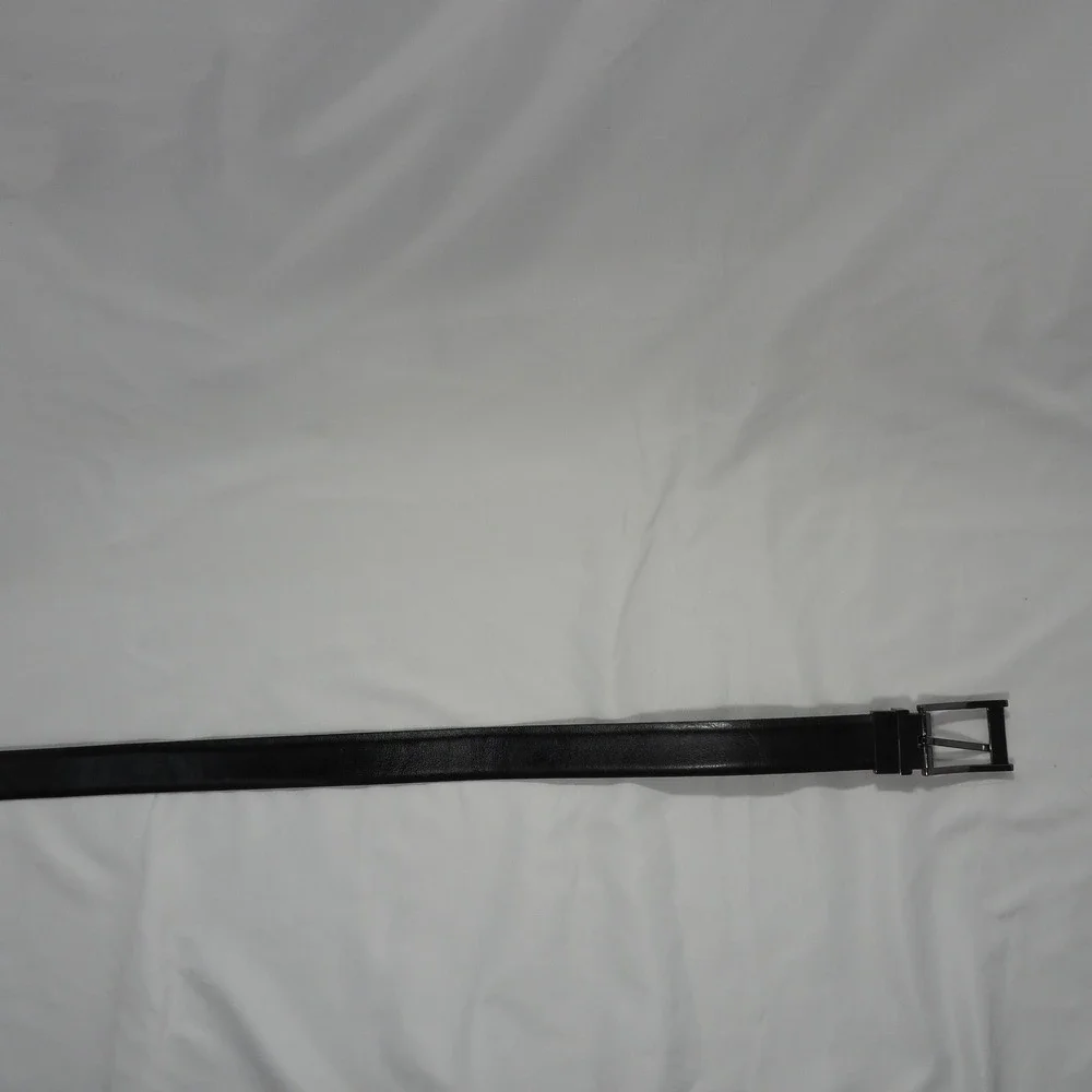 Leather Reversible Belt Men 36 Black Brown Swivel Buckle Hand Crafted Minimalist